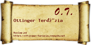 Ottinger Terézia névjegykártya